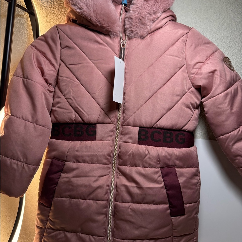 BCBG Kids Blush Pink Puffer Coat